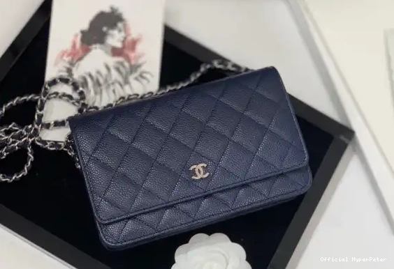 HyperPeter WITH SILVER CHAIN WALLET CAVIAR CHANEL HARDWARE 0514